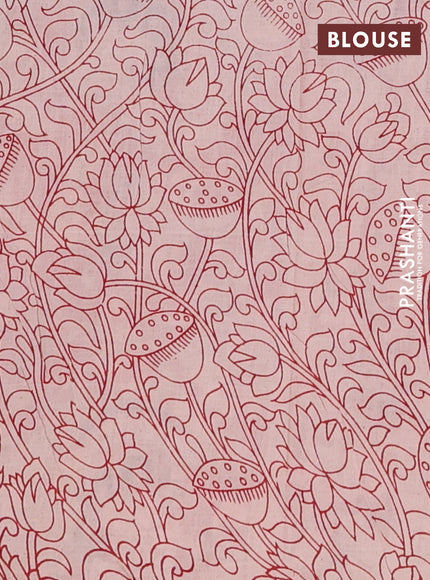 Kalamkari cotton saree black and maroon with allover pichwai prints and printed border