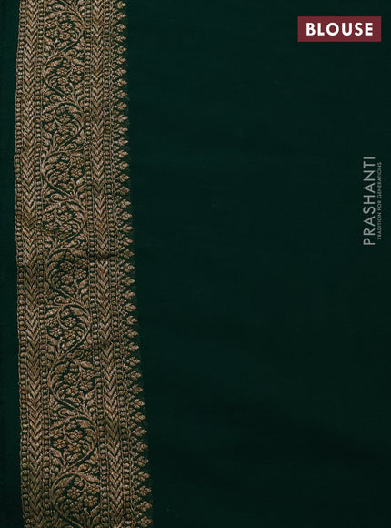 Banarasi georgette saree green with allover thread & zari woven buttas and woven border