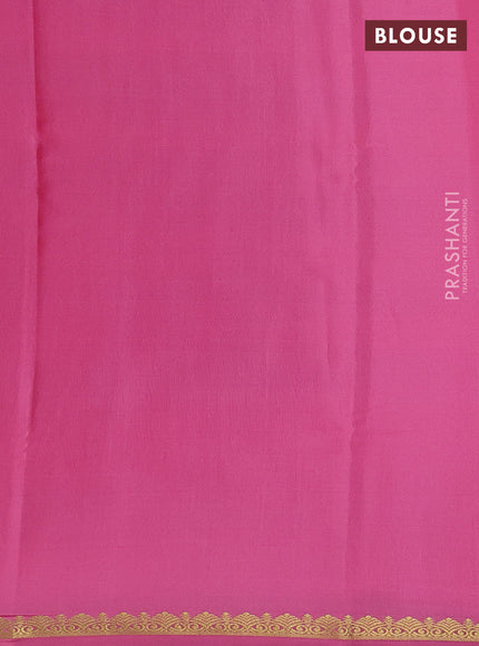 Pure mysore silk saree light pink with plain body and small zari woven border