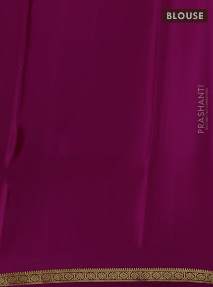 Pure mysore silk saree pink with plain body and zari woven border