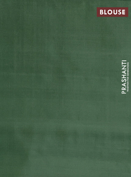 Banana pith saree red shade and green shade with thread woven buttas in borderless style