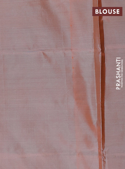 Banana pith saree mehendi green and dual shade of rust with thread woven buttas in borderless style