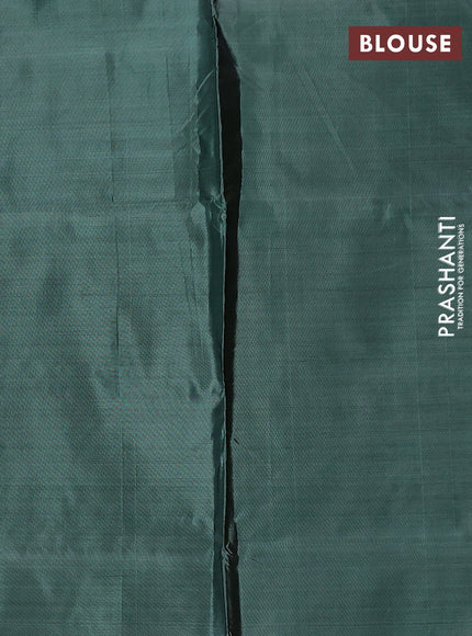 Banana pith saree mustard green and green with thread woven buttas and simple border