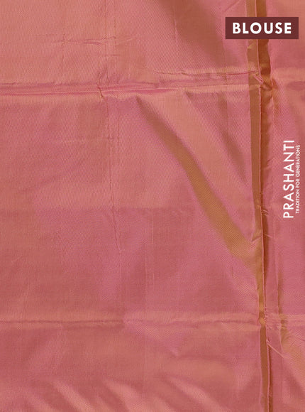 Banana pith saree dual shade of purple and pink shade with thread woven buttas and simple border