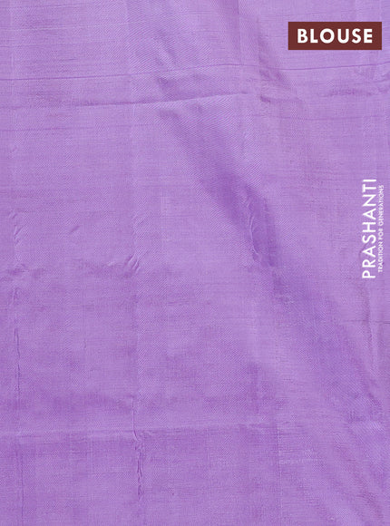 Banana pith saree wine and lavender with thread woven buttas and simple border