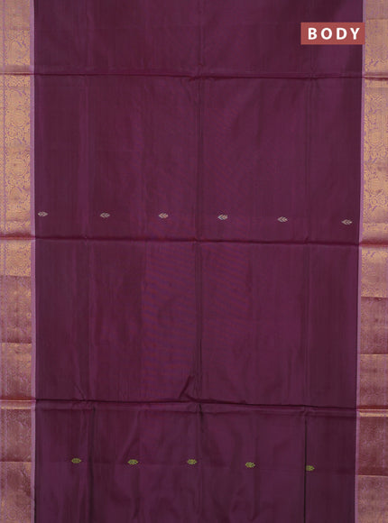 Banana pith saree wine shade and pink shade with thread woven buttas and zari woven border