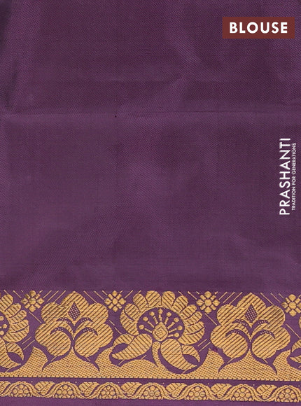 Banana pith saree dark grey and wine with thread woven buttas and zari woven border