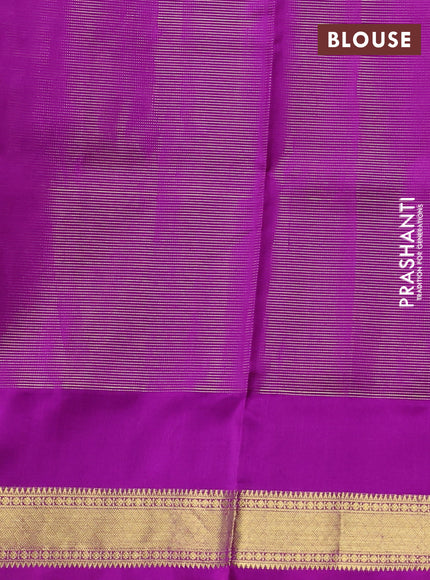 Venkatagiri silk saree purple with allover zari weaves & buttas and long annam zari woven border