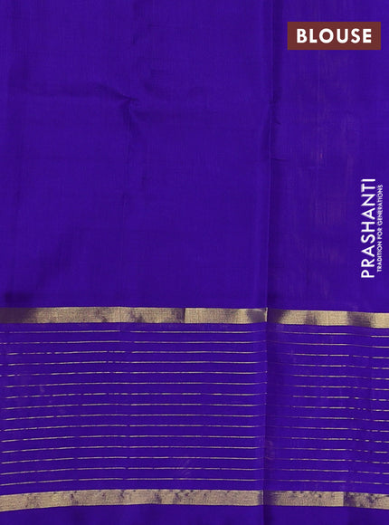 Venkatagiri silk saree dual shade of greenish blue and blue with zari woven buttas and zari woven checked border