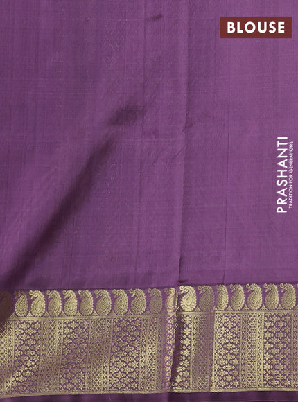 Venkatagiri silk saree pastel purple with silver & gold zari woven buttas and gold zari woven border