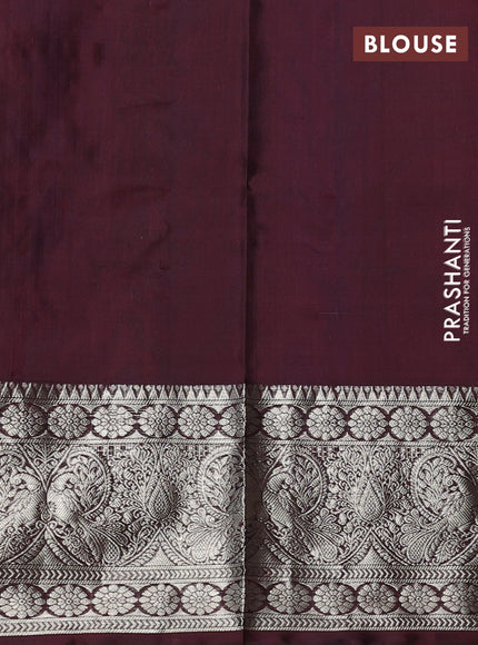 Venkatagiri silk saree maroon and coffee brown with allover zari weaves & buttas and long zari woven border