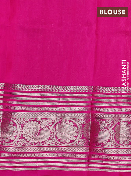 Venkatagiri silk saree dual shade of pinkish orange and pink with allover zari woven buttas and long zari woven border