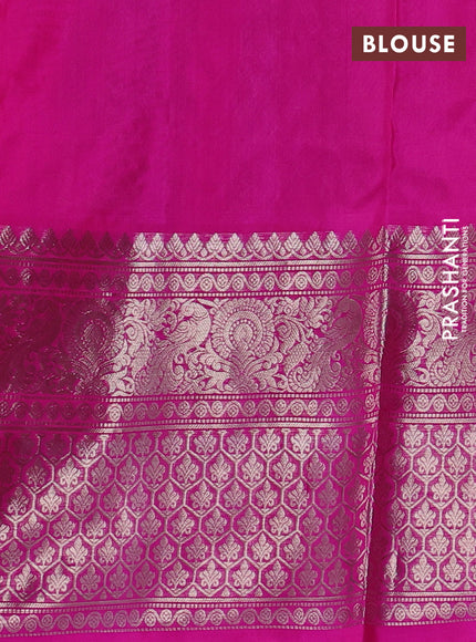 Venkatagiri silk saree dual shade of pinkish orange and pink with allover zari weaves & buttas and long zari woven border