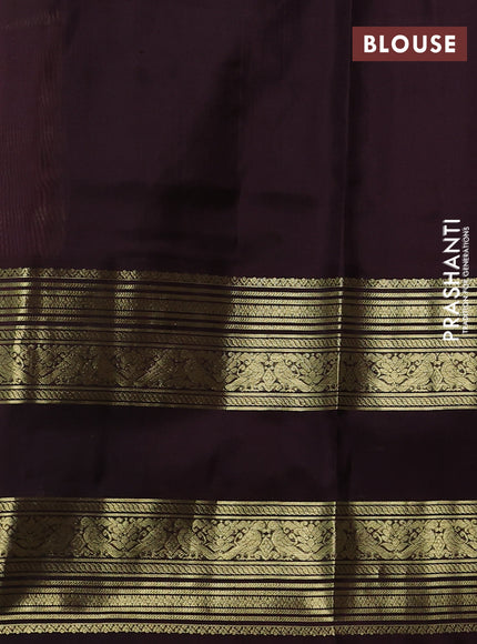 Venkatagiri silk saree mauve pink and coffee brown with allover zari checks & buttas and long rettapet zari woven border