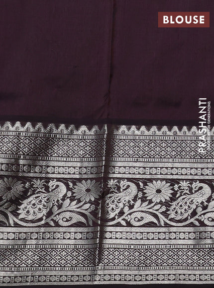 Venkatagiri silk saree pink and black with allover zari weaves & buttas and long zari woven border