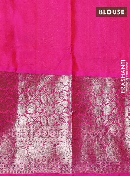 Venkatagiri silk saree purple and pink with allover zari weaves & buttas and long zari woven border