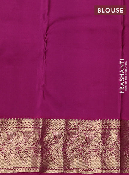 Pure kanchipuram silk saree deep wine shade and pink with allover zari woven 1000 buttas and zari woven border