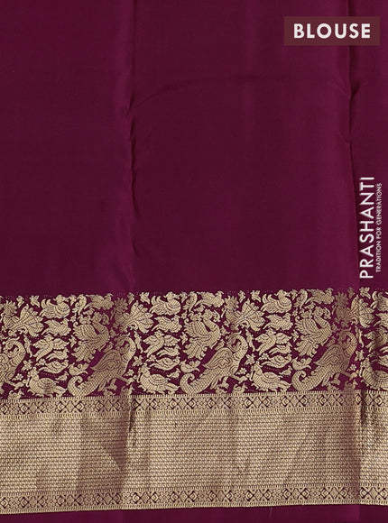 Pure kanchipuram silk saree wine shade with allover zari woven 1000 buttas and long zari woven border