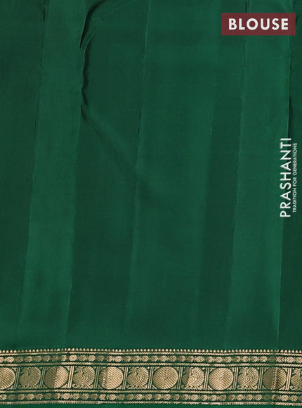 Pure kanchipuram silk saree red and green with allover zari woven 1000 buttas and small zari woven border