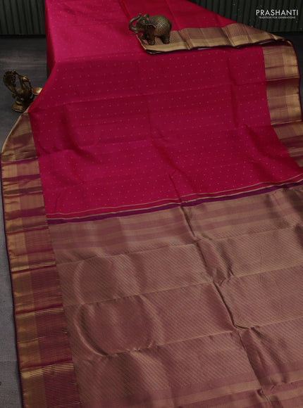 Pure kanchipuram silk saree pink with allover zari woven 1000 buttas and zari woven border