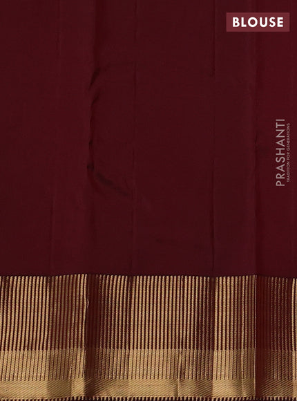Pure kanchipuram silk saree orange and deep maroon with allover zari woven 1000 buttas and zari woven border