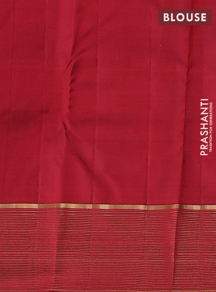 Pure kanchipuram silk saree red and maroon with allover zari woven 1000 buttas and zari woven border