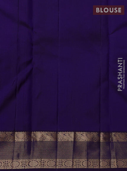 Pure kanchipuram silk saree violet with allover zari woven 1000 buttas and zari woven border