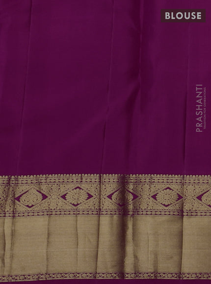 Pure kanchipuram silk saree magenta pink with allover zari woven 1000 buttas and rich zari woven border