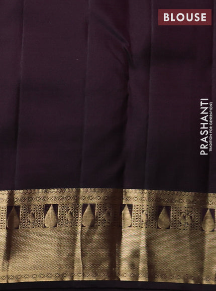 Pure kanchipuram silk saree coffee brown with allover zari woven 1000 buttas and zari woven border