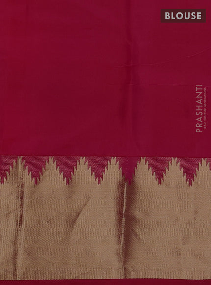 Pure kanchipuram silk saree pink with allover zari woven 1000 buttas and temple zari woven border