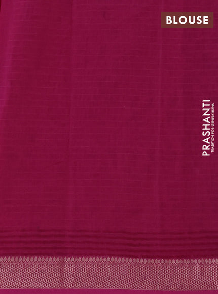 Maheshwari silk cotton saree light pink and pink with allover block prints and thread woven border