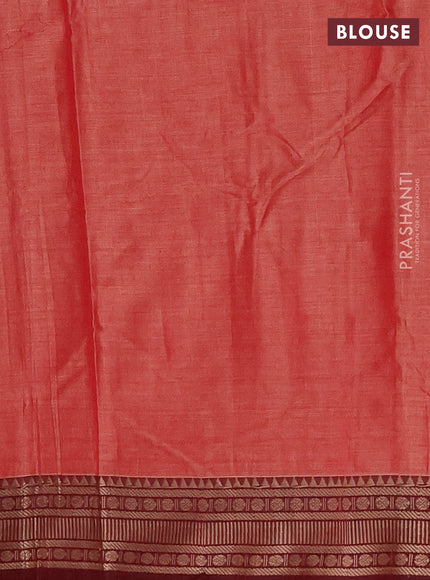 Narayanpet cotton saree red and maroon with plain body and thread woven border