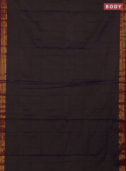 Narayanpet cotton saree dual shade of violet and magenta pink with plain body and thread woven border