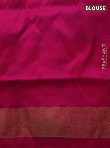 Pochampally silk saree blue and pink with allover ikat weaves and ikat zari woven border