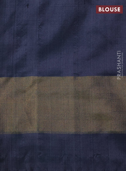 Pochampally silk saree grey with allover ikae weaves and ikat zari wovn border