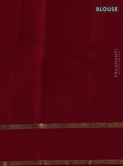 Pure zari kota silk saree maroon with allover zari woven buttas and rettapet zari woven border