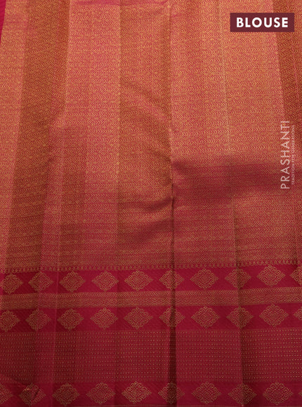 Pure kanchipuram silk tissue saree maroon with allover zari woven bocade weaves and rich zari woven border