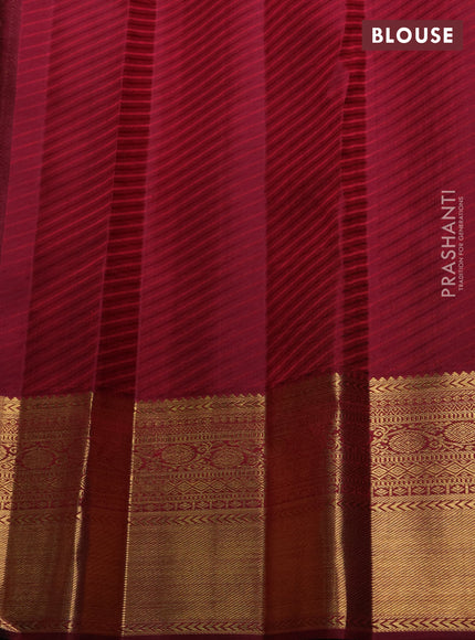 Pure kanchipuram silk saree maroon with allover zari woven bocade weaves and rich zari woven border