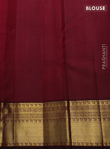 Pure kanchipuram silk saree baby pink and maroon with allover zari woven brocade weaves and zari woven korvai border