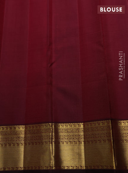 Pure kanchipuram silk saree baby pink and maroon with allover zari woven brocade weaves and zari woven korvai border