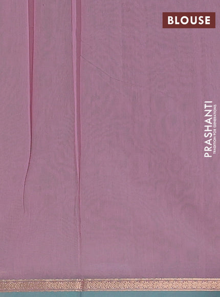 Semi maheswari cotton saree mustard green and pink shade with zari woven buttas and small zari woven border