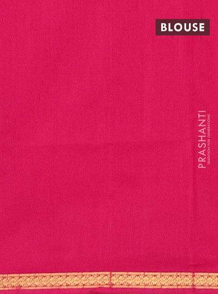 Semi maheswari cotton saree orange and pink with zari woven buttas and small zari woven border