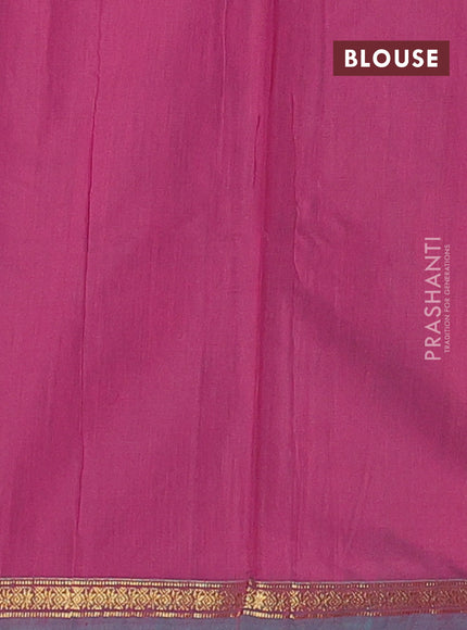 Semi maheswari cotton saree dual shade of pinkish green and pink shade with zari woven buttas and small zari woven border