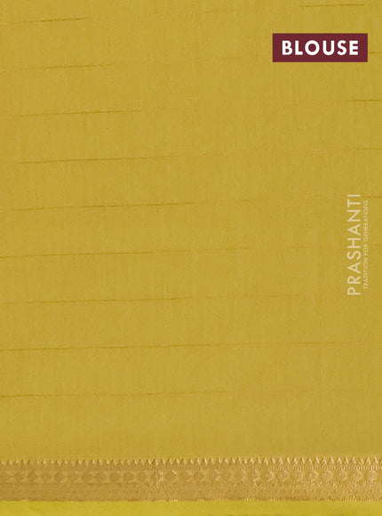 Semi maheswari cotton saree mauve pink and lime yellow with copper zari weaves & buttas and small zari woven border