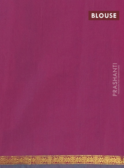 Semi maheswari cotton saree cs blue and pink shade with zari woven buttas and small zari woven border