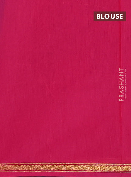 Semi maheswari cotton saree purple and pink with zari woven buttas and small zari woven border