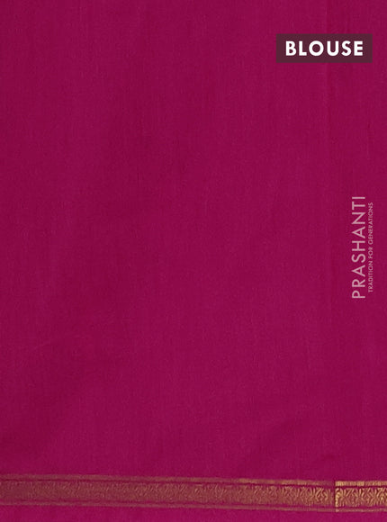 Semi maheswari cotton saree pink and peacock green with zari woven buttas and small zari woven border