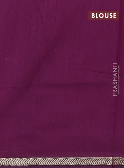 Semi maheswari cotton saree grey and magenta pink with zari woven buttas and small zari woven border