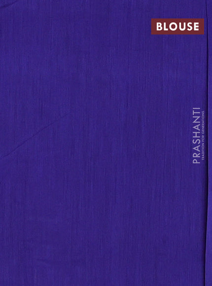 Semi maheswari cotton saree lime green and blue with zari woven buttas and small zari woven border