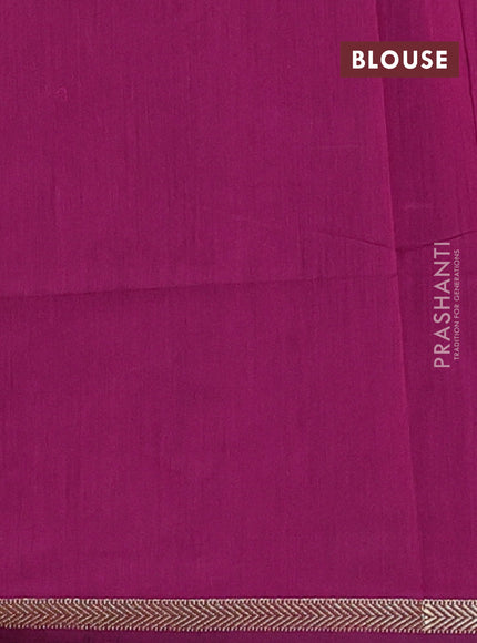Semi maheswari cotton saree grey and magenta pink with zari woven buttas and small zari woven border